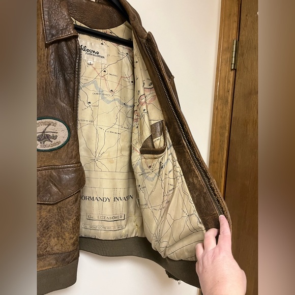 1987 Vintage Wilson’s Leather Bomber Jacket Size Small - Picture 9 of 11